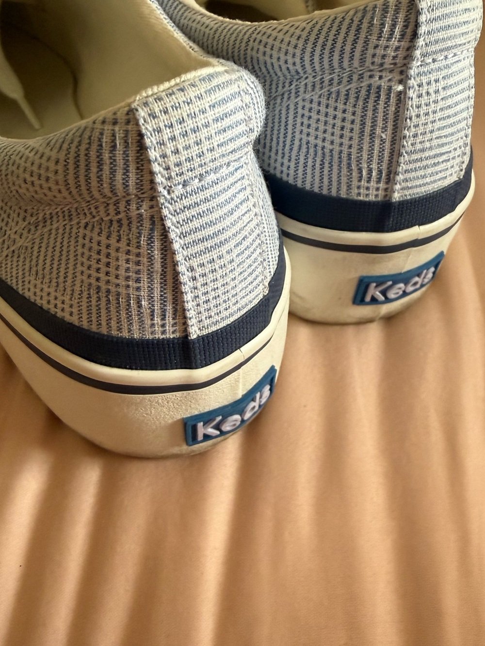 Keds Park Seed White & Blue Stripe Lace-Up Sneakers Size 10 - Picture 4 of 5
